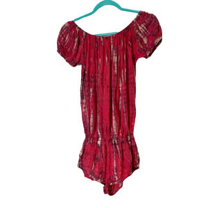 New Tiare Hawaii Tie Dye romper in Pink and Purple, One Size